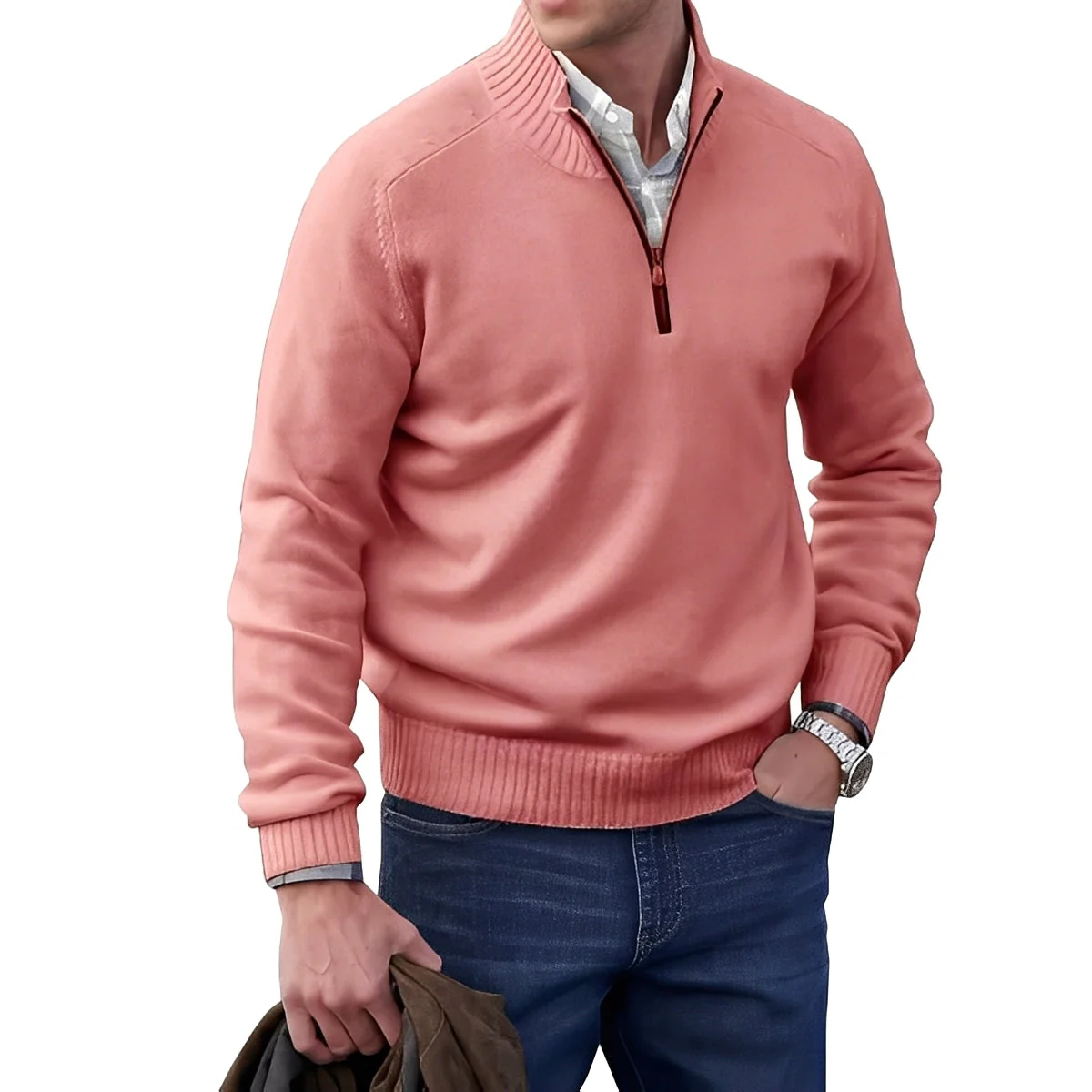 Jeremy – Pull décontracté à zip pour hommes - Image 5