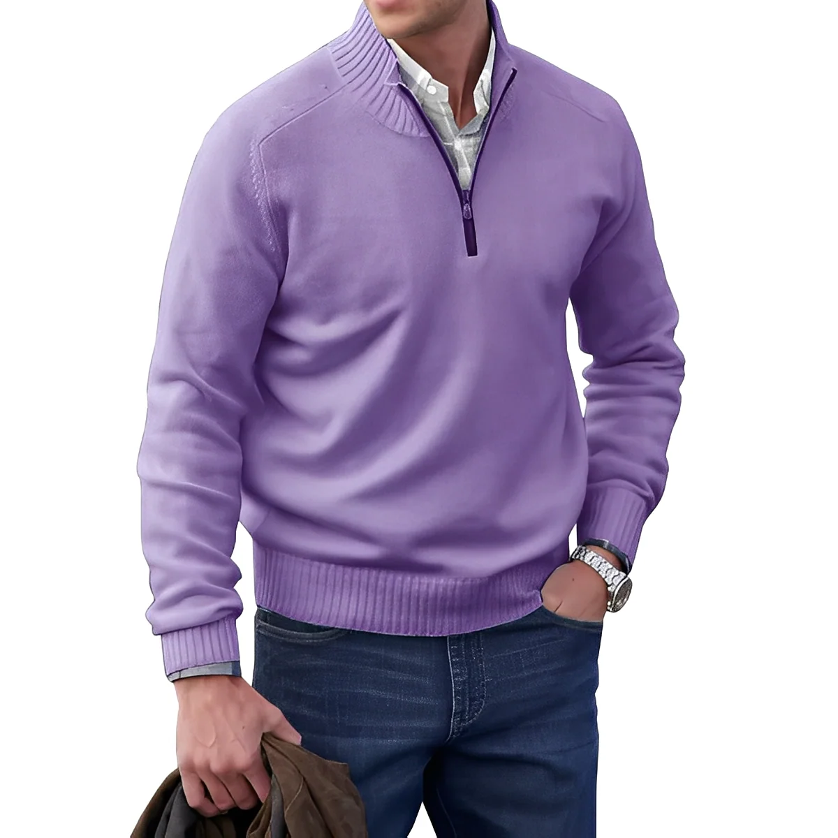 Jeremy – Pull décontracté à zip pour hommes - Image 6