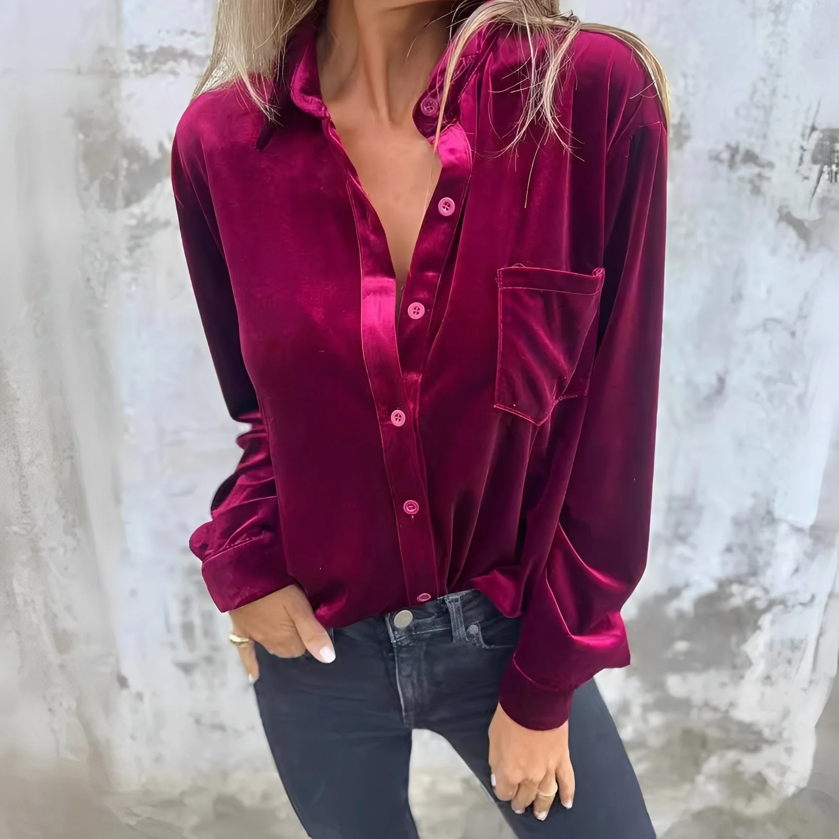 Jessie - Blouse à Manches Longues avec Boutons - Image 4