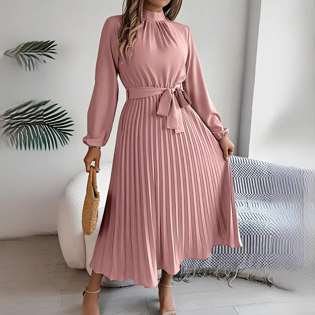 Jessy - Robe plissée à manches longues pour femme - Image 3