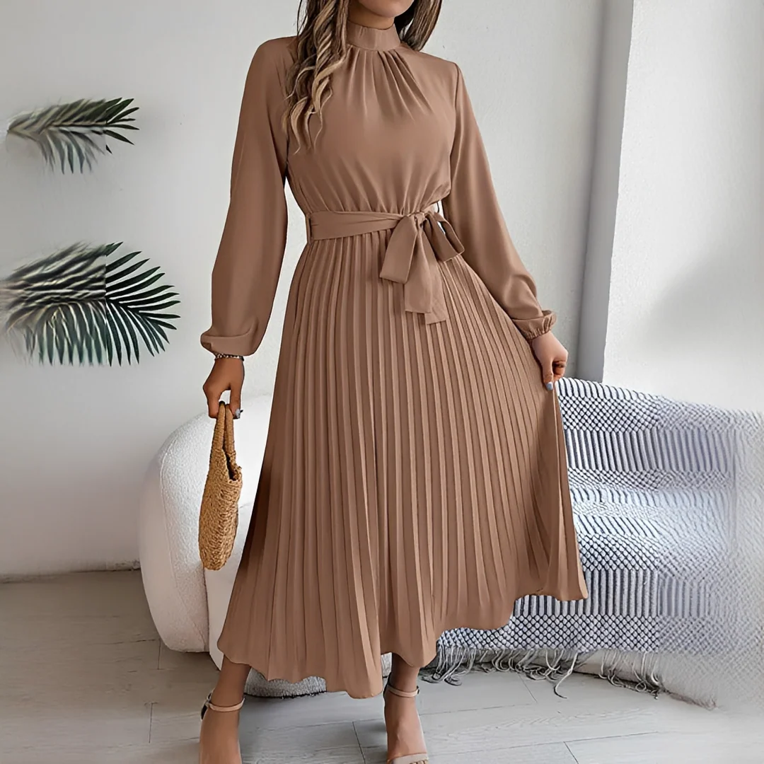 Jessy - Robe plissée à manches longues pour femme - Image 4