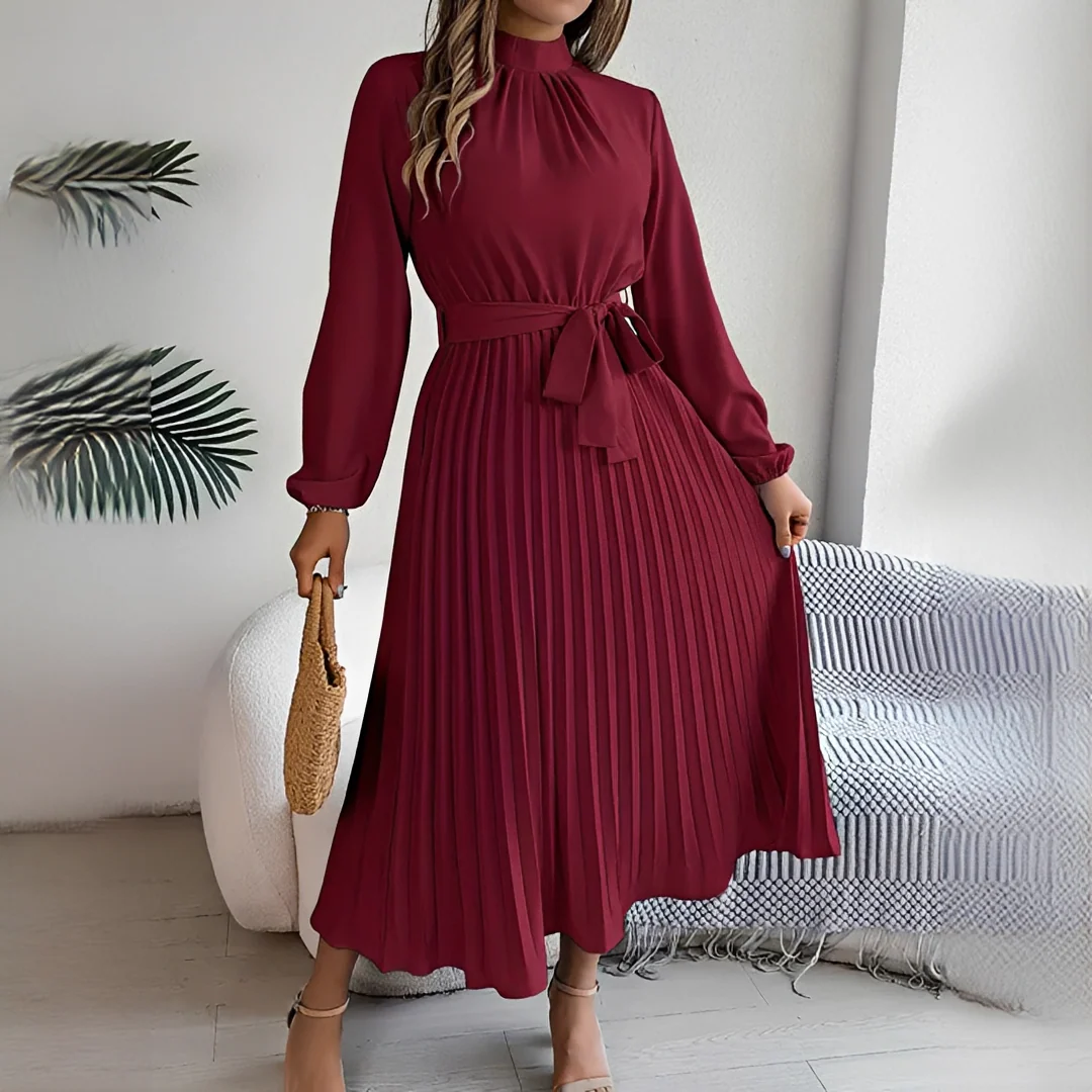Jessy - Robe plissée à manches longues pour femme - Image 5