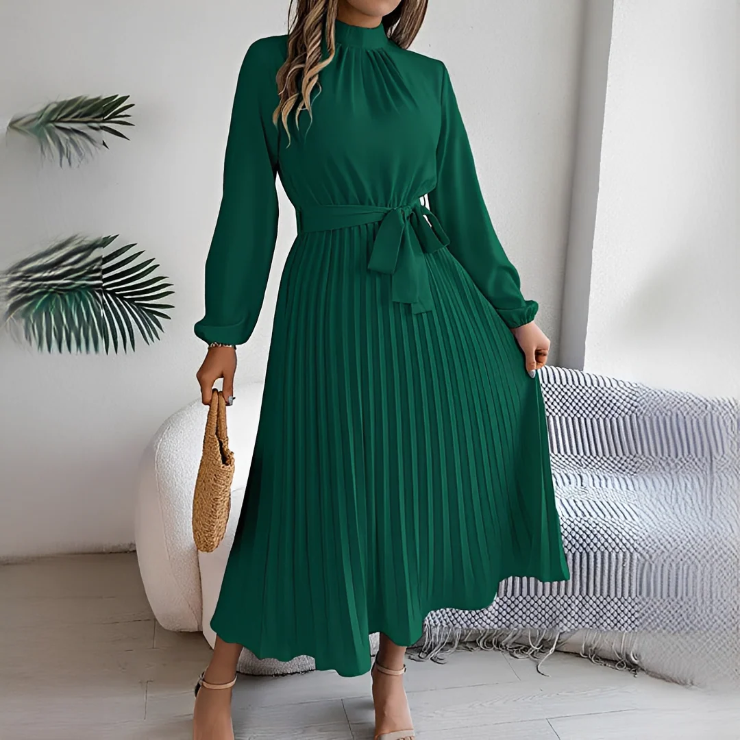 Jessy - Robe plissée à manches longues pour femme - Image 6