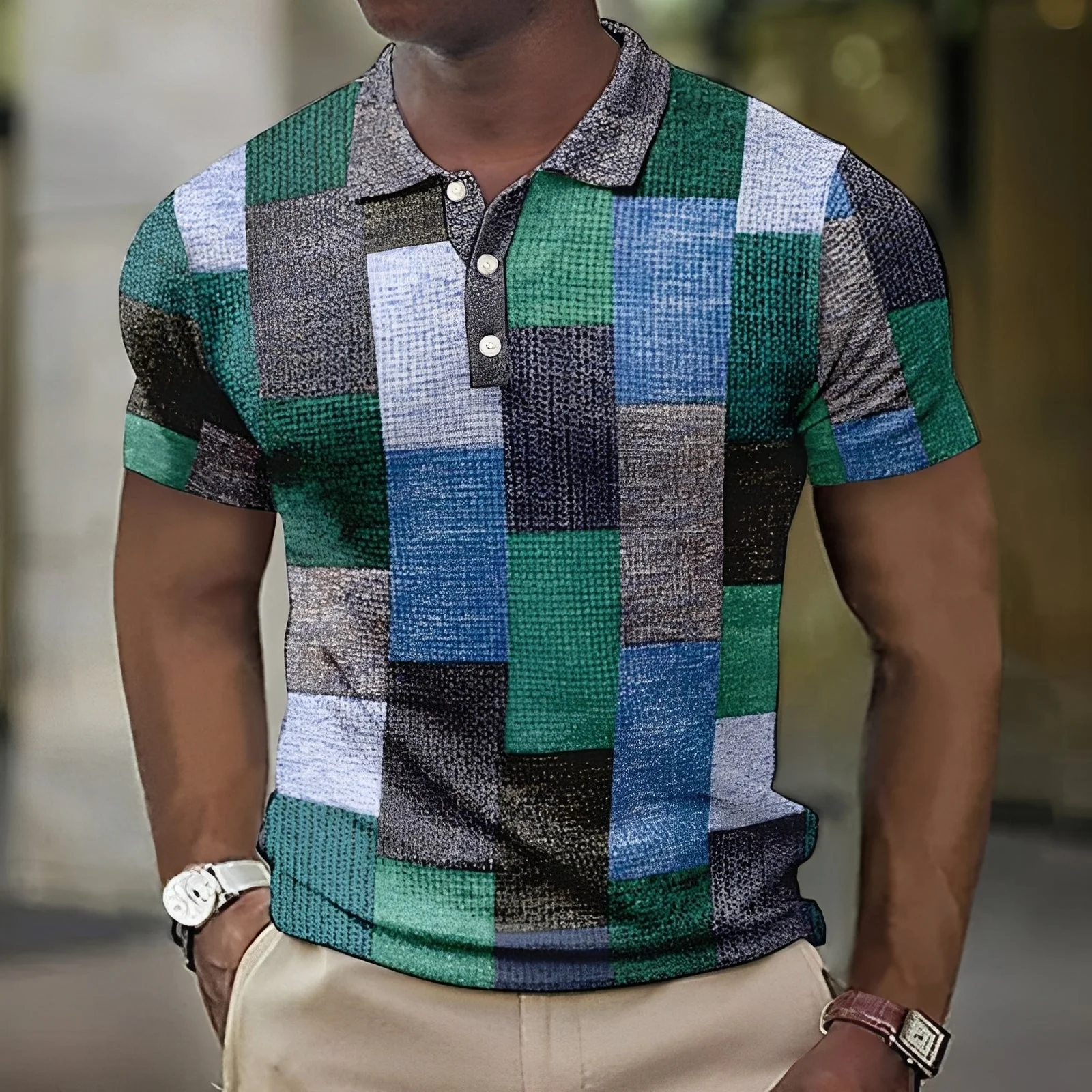 Jimmy - Chemise à carreaux imprimée élégante - Image 3