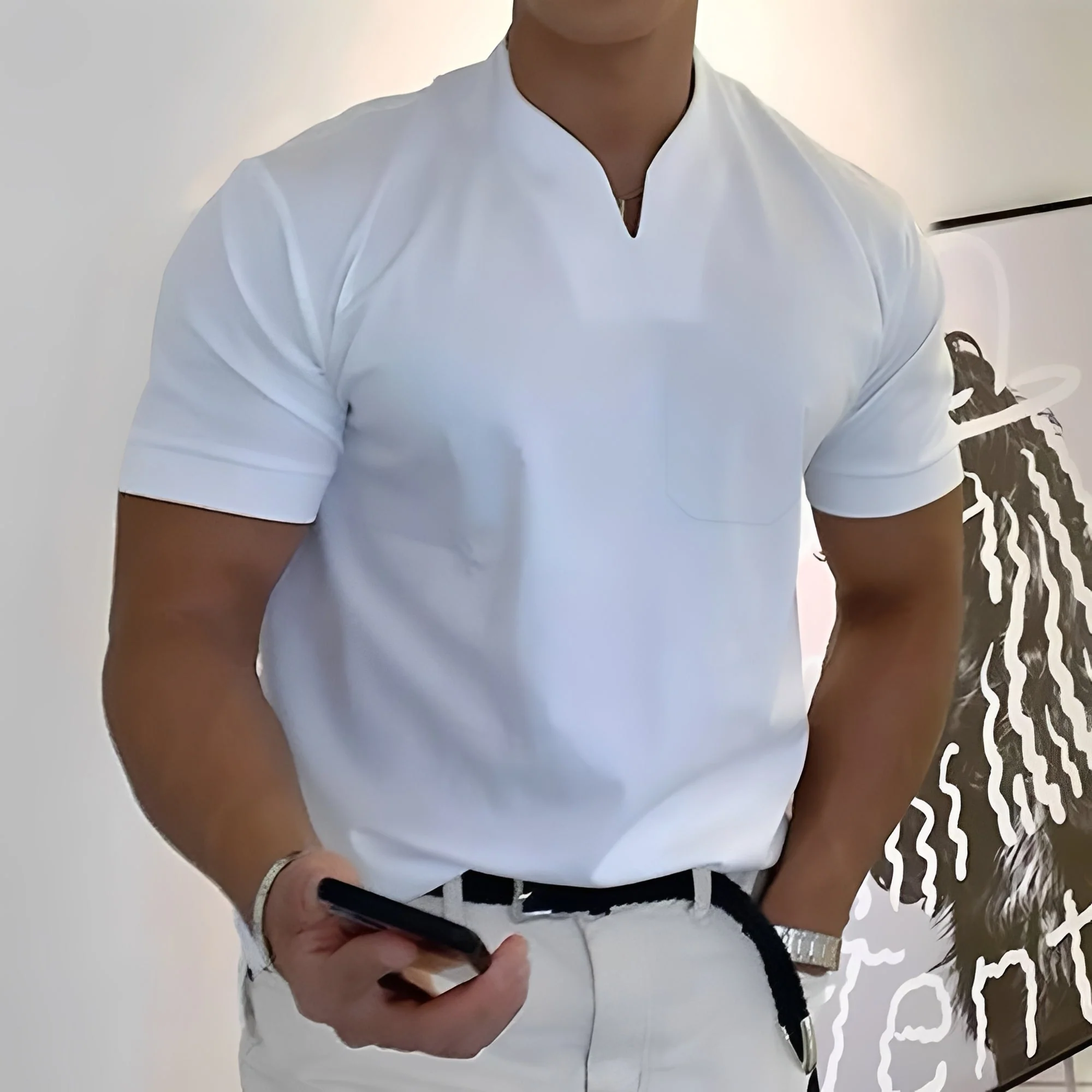 Joel - Chemise décontractée avec élastique pour hommes - Image 4