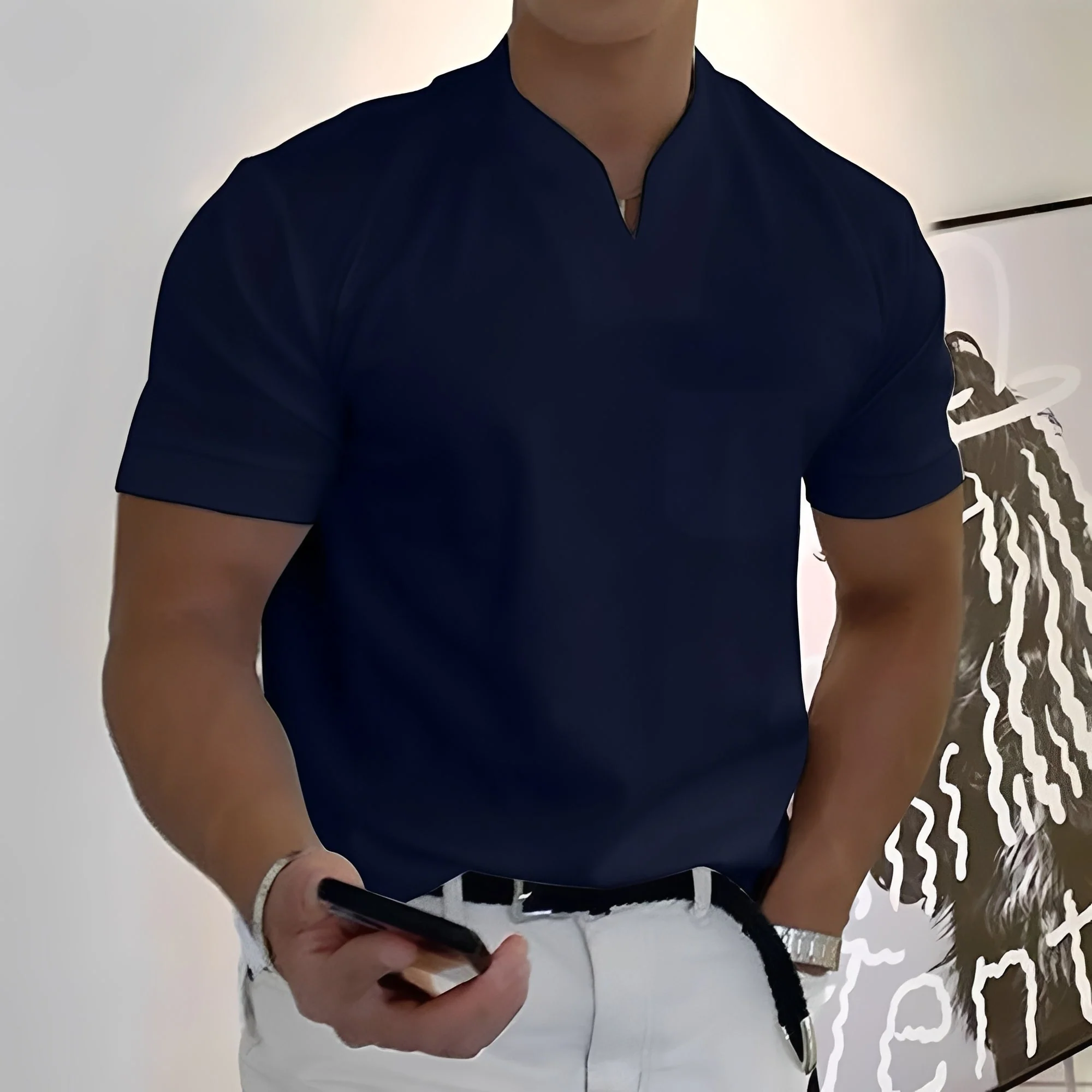 Joel - Chemise décontractée avec élastique pour hommes - Image 5