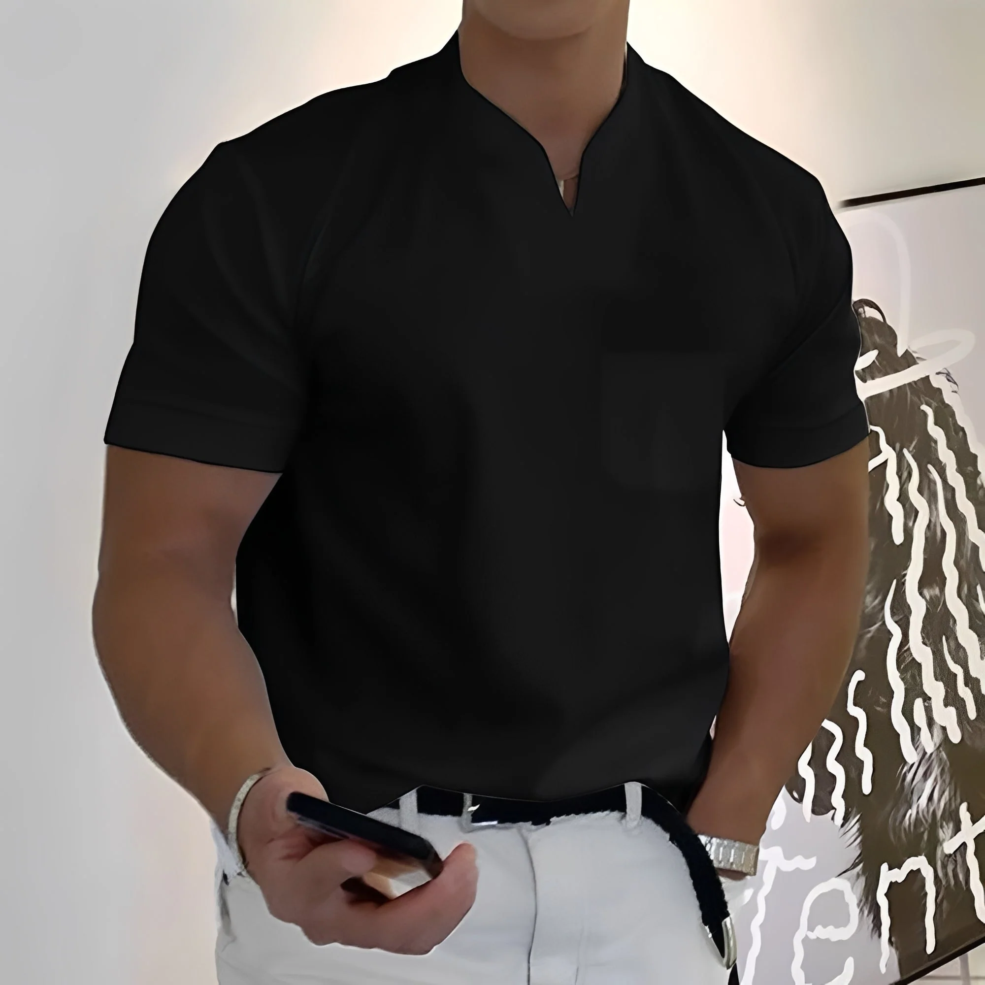 Joel - Chemise décontractée avec élastique pour hommes - Image 6