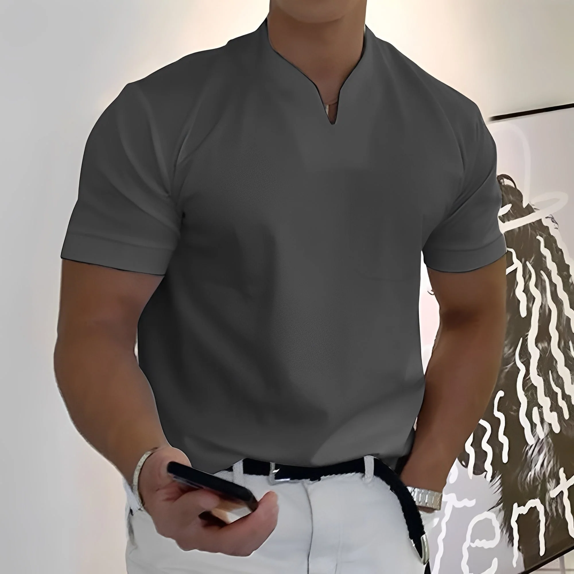Joel - Chemise décontractée avec élastique pour hommes - Image 7