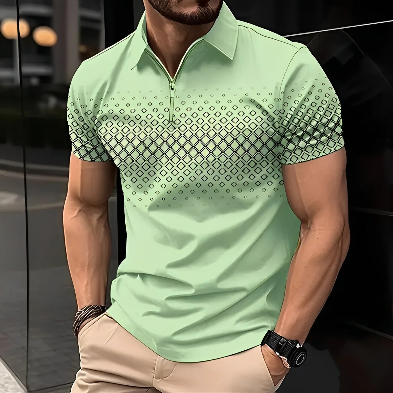 Johnny - Polo élégant avec motif pour hommes - Image 4