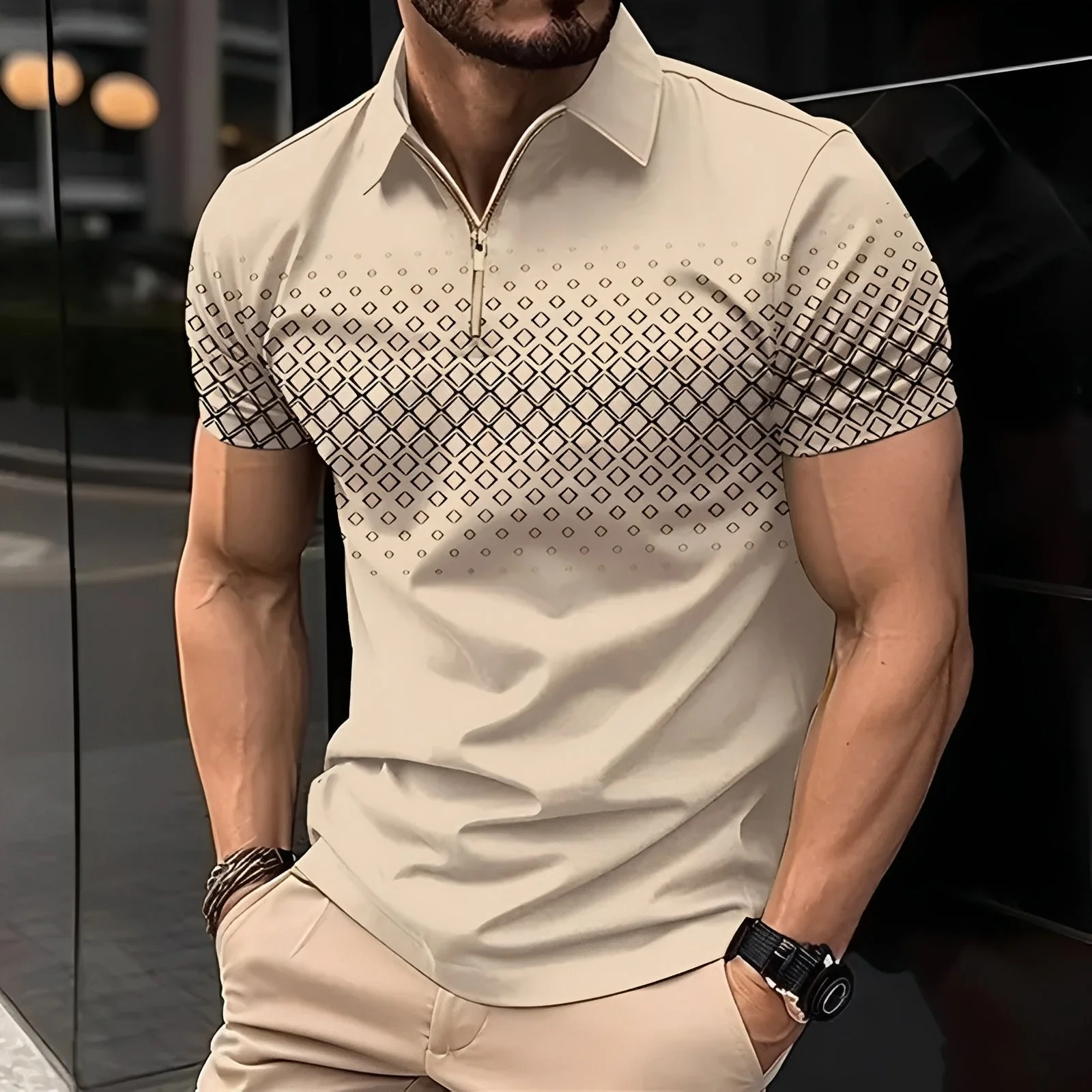 Johnny - Polo élégant avec motif pour hommes - Image 5