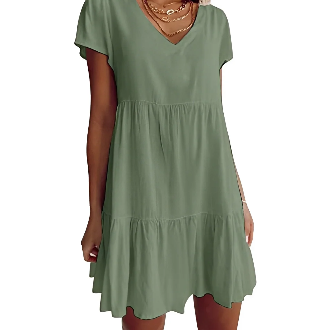 Judith - Robe Courte Décontractée et Ample - Image 3