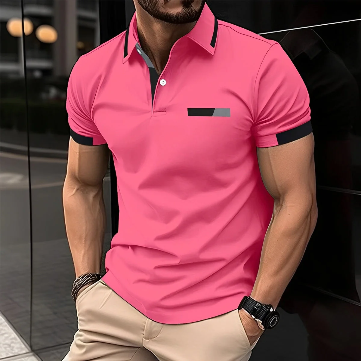 Julian - Polo élégant et sportif avec col à revers pour hommes