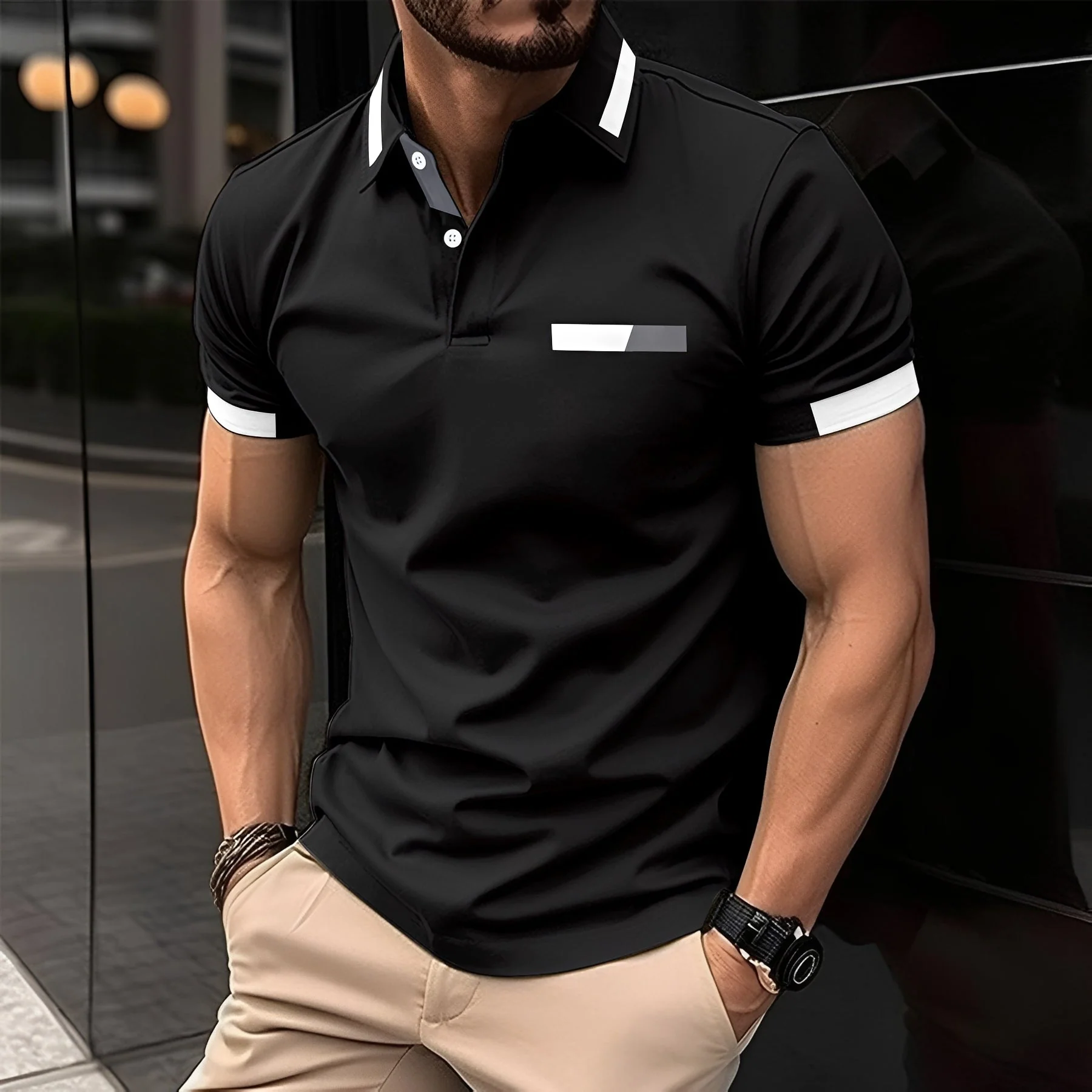 Julian - Polo élégant et sportif avec col à revers pour hommes - Image 3