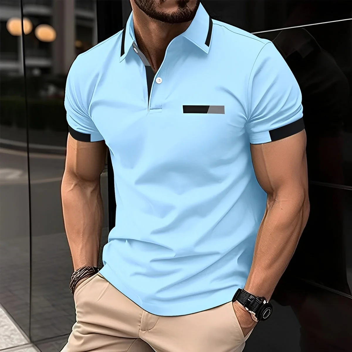 Julian - Polo élégant et sportif avec col à revers pour hommes - Image 5