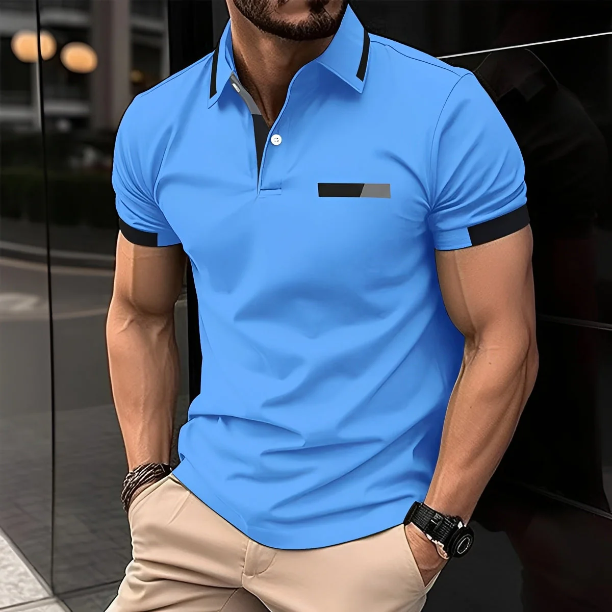 Julian - Polo élégant et sportif avec col à revers pour hommes - Image 9