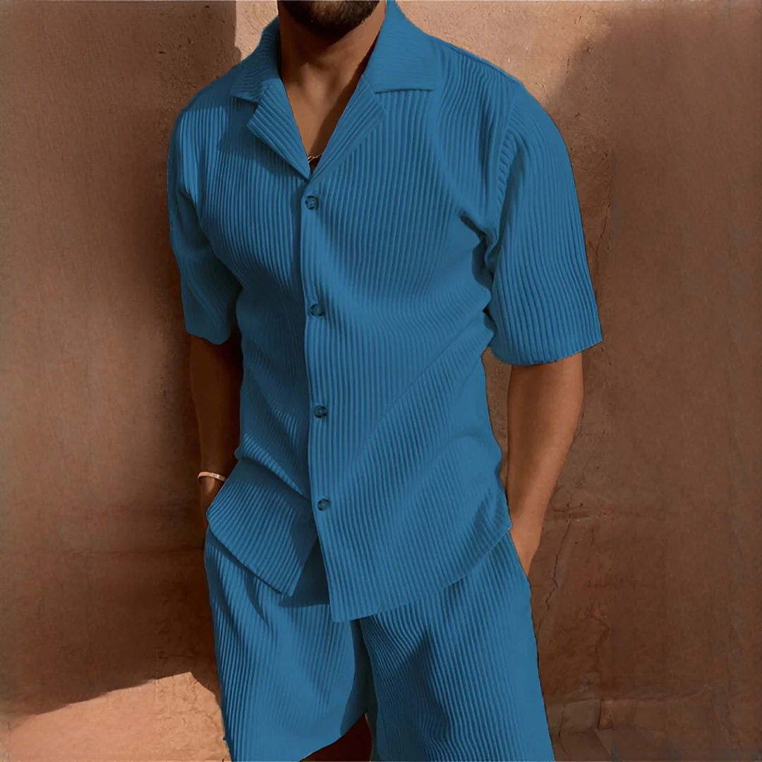 Junmar - Ensemble chemise et short décontracté pour homme - Image 3