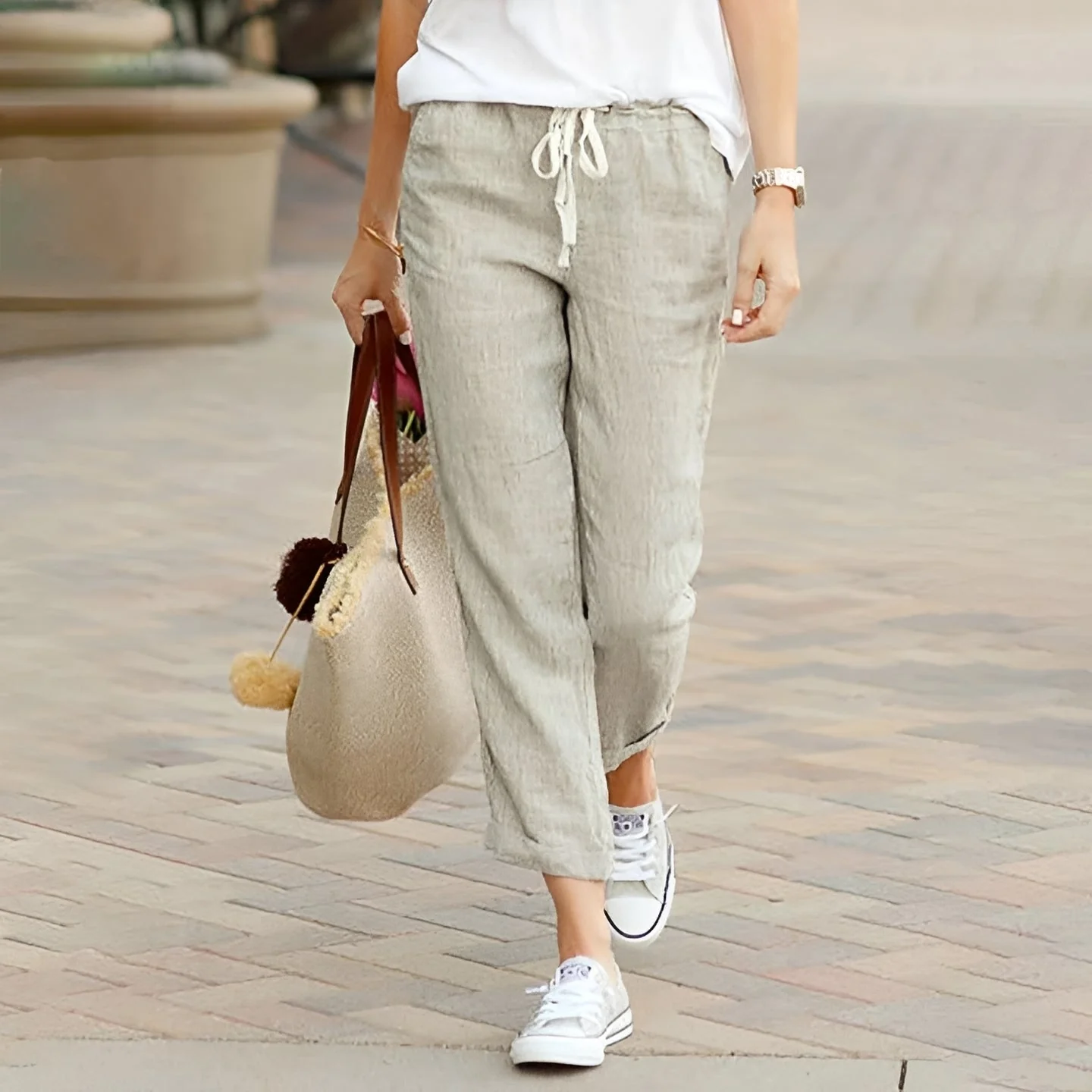 Kaci - Pantalon confortable à taille élastique