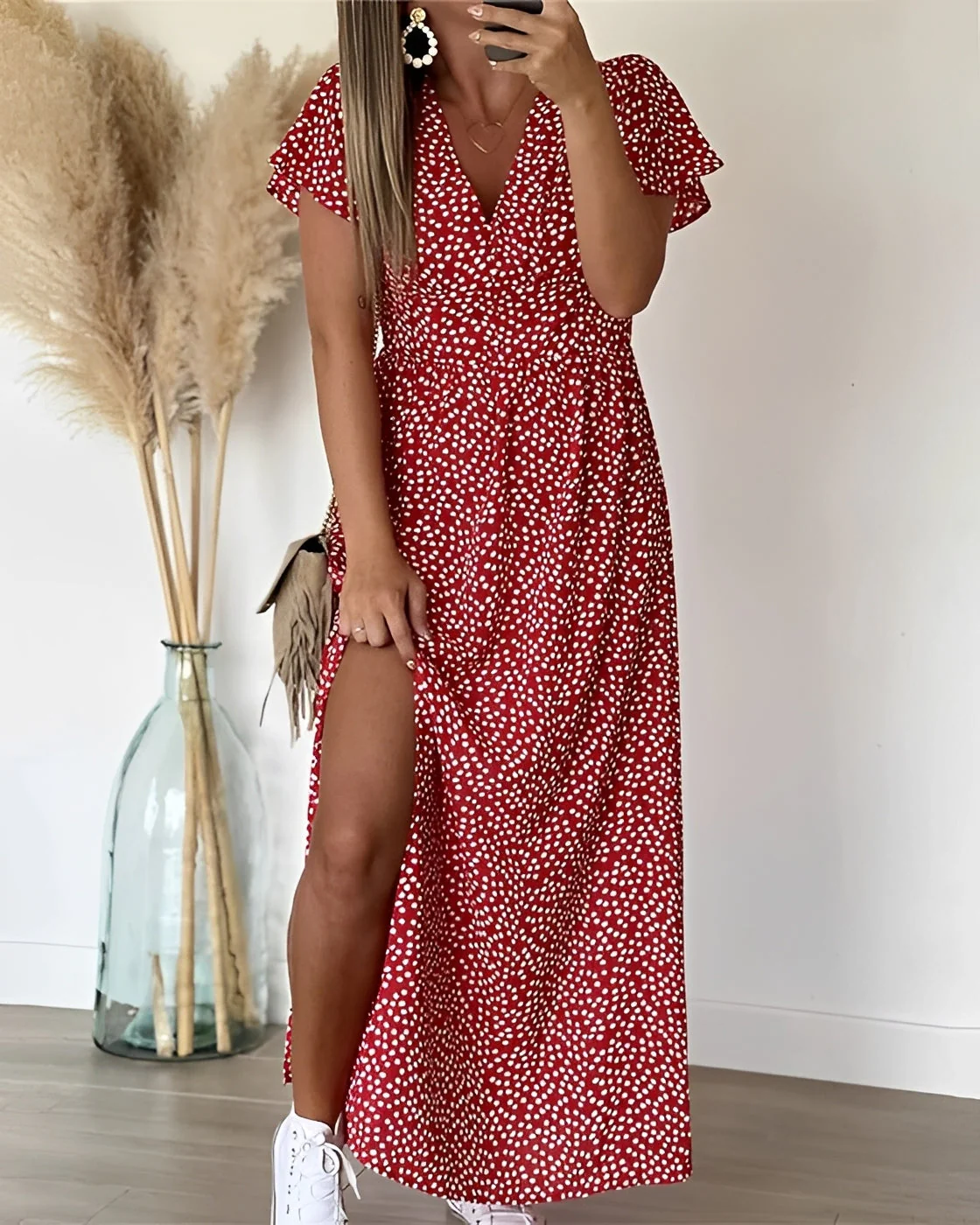 Kathleen - Robe Maxi Fendue Décontractée - Image 2
