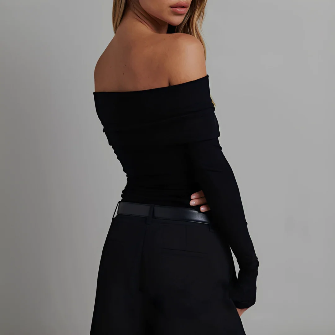 Kathryn - Chemise Élégante Épaules Découvertes - Image 2