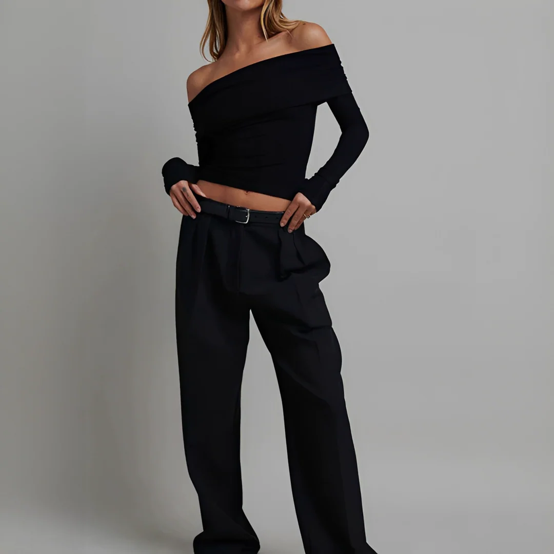 Kathryn - Chemise Élégante Épaules Découvertes - Image 3