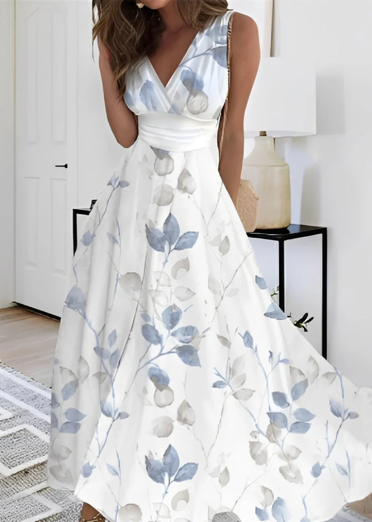 Kathryn - Robe longue élégante à motif floral pour femmes - Image 2