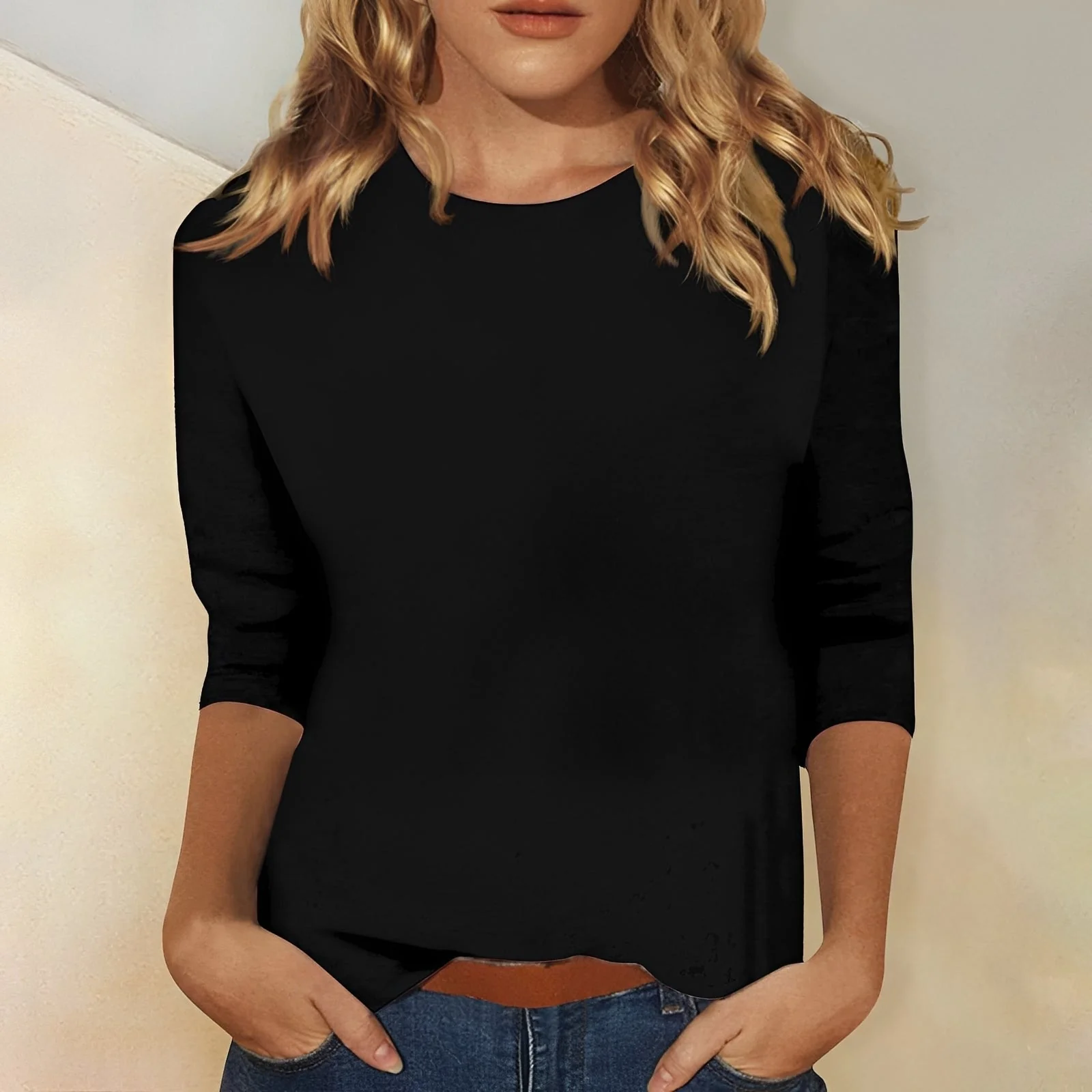 Kathryn - T-shirt décontracté à manches 3/4 pour femmes - Image 8