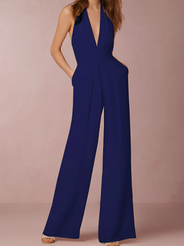 Katie - Combinaison élégante à jambes larges pour femmes - Image 3