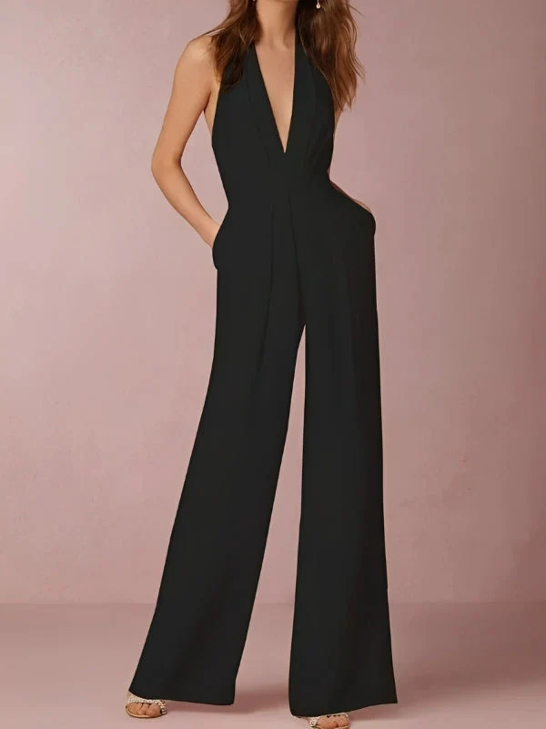 Katie - Combinaison élégante à jambes larges pour femmes - Image 4