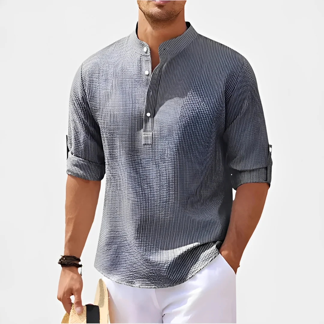 Khenneth - Chemise moderne d'été à manches longues pour homme - Image 5