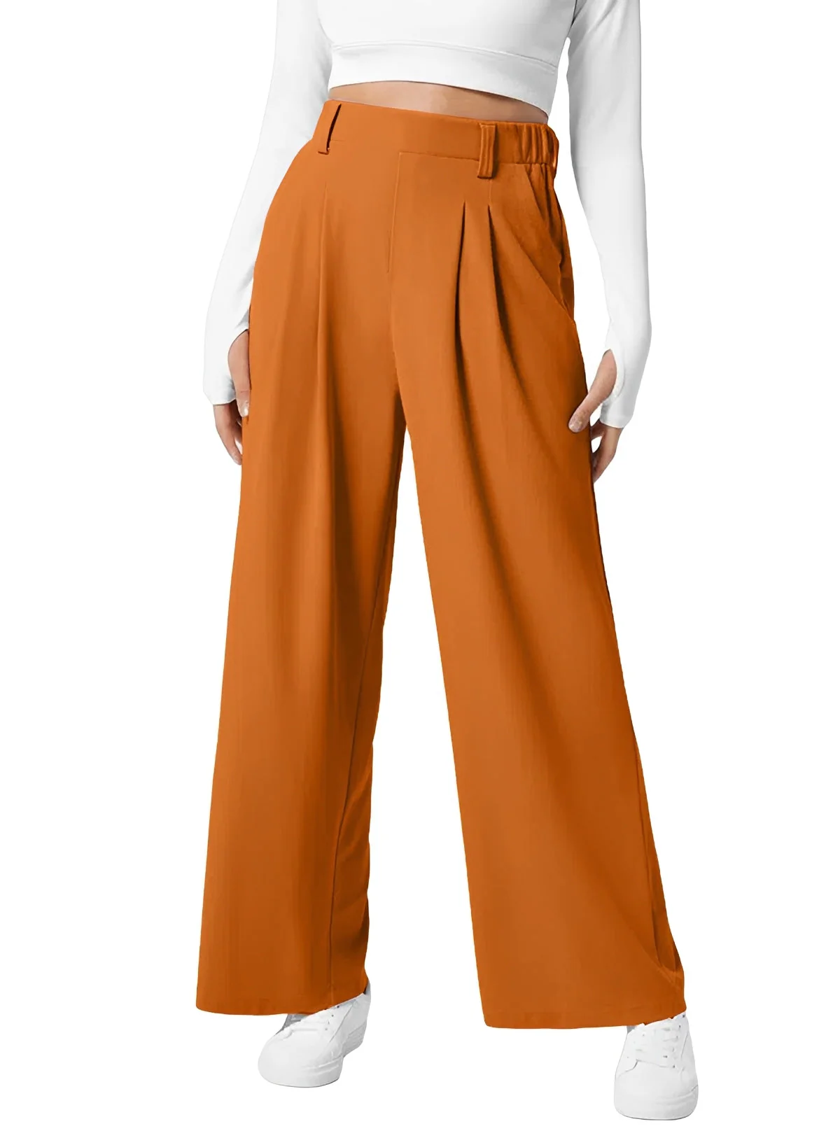 Kyla - Pantalon Large Taille Haute Élastique - Image 2