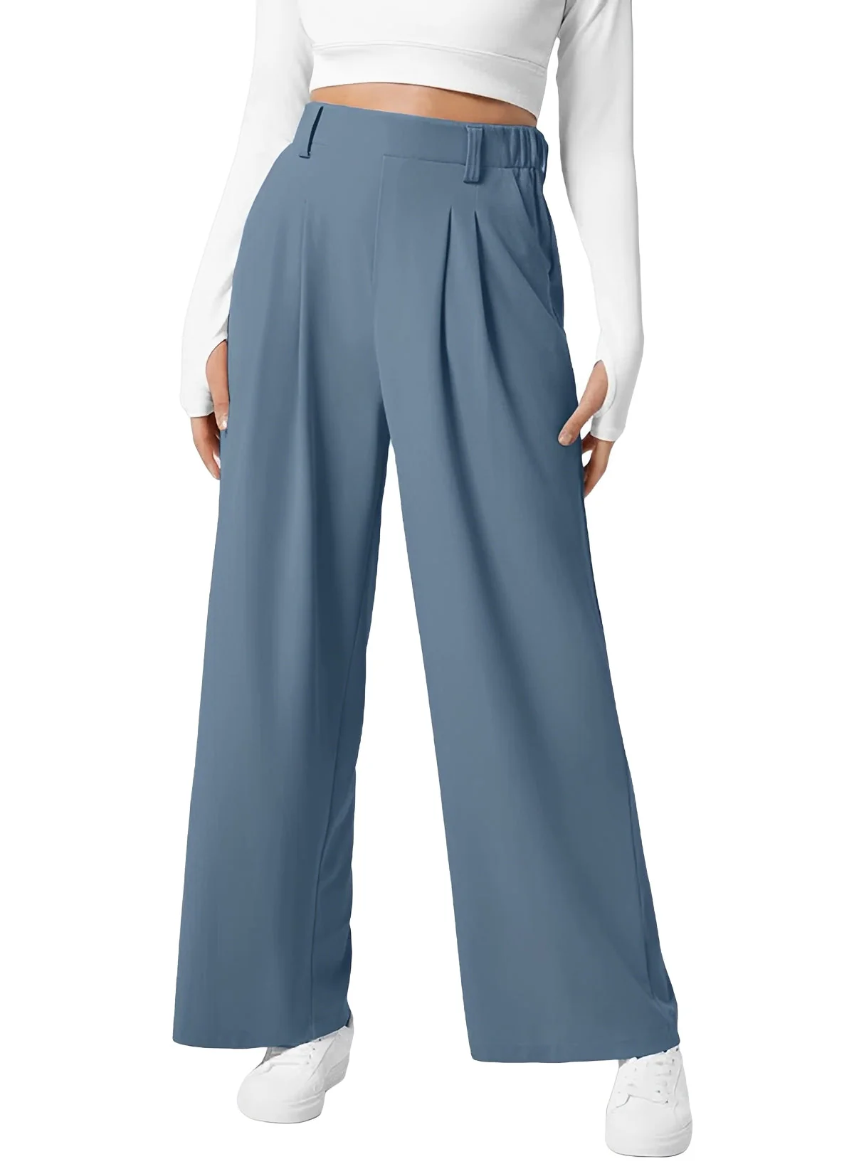 Kyla - Pantalon Large Taille Haute Élastique - Image 3