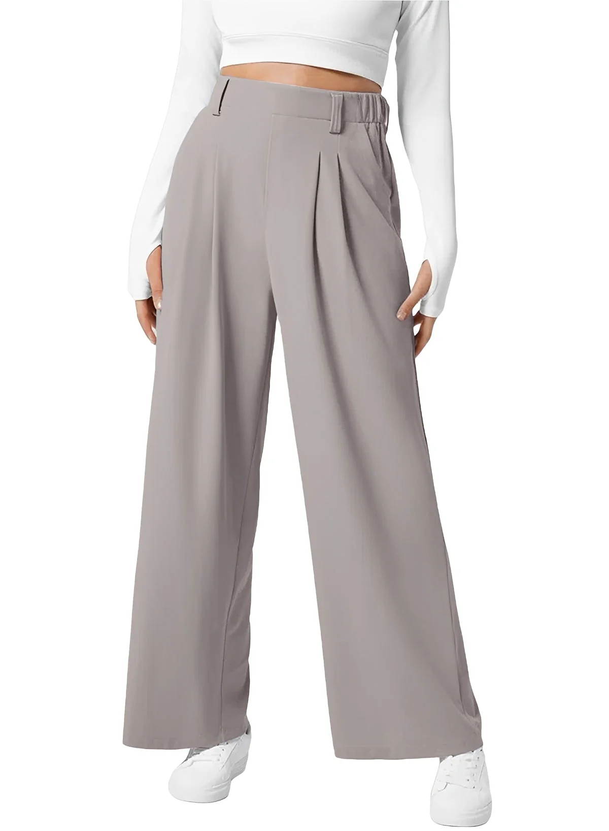 Kyla - Pantalon Large Taille Haute Élastique - Image 4