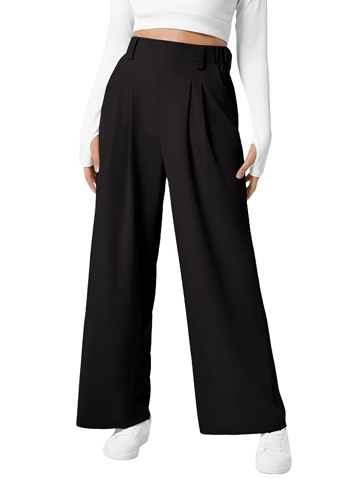 Kyla - Pantalon Large Taille Haute Élastique - Image 5