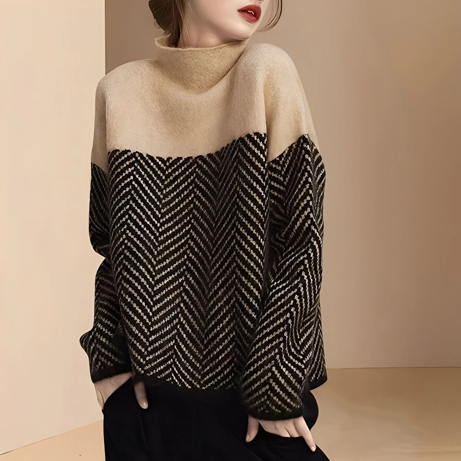 Lauraine - Pull col roulé élégant pour femmes