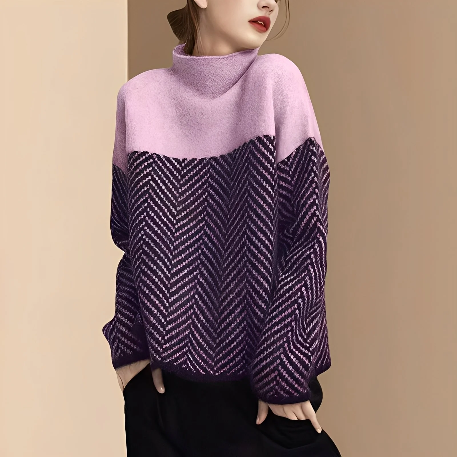 Lauraine - Pull col roulé élégant pour femmes - Image 2