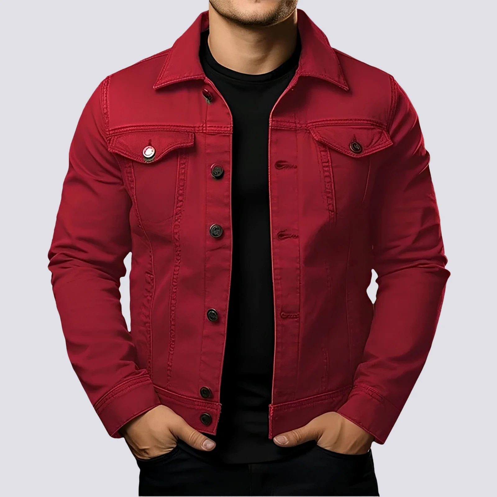 Layton - Veste en jean décontractée pour hommes - Image 3