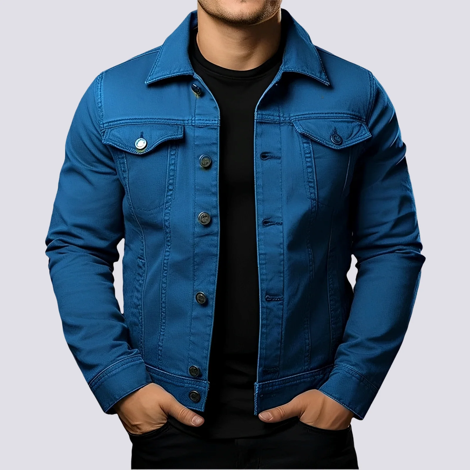Layton - Veste en jean décontractée pour hommes - Image 5