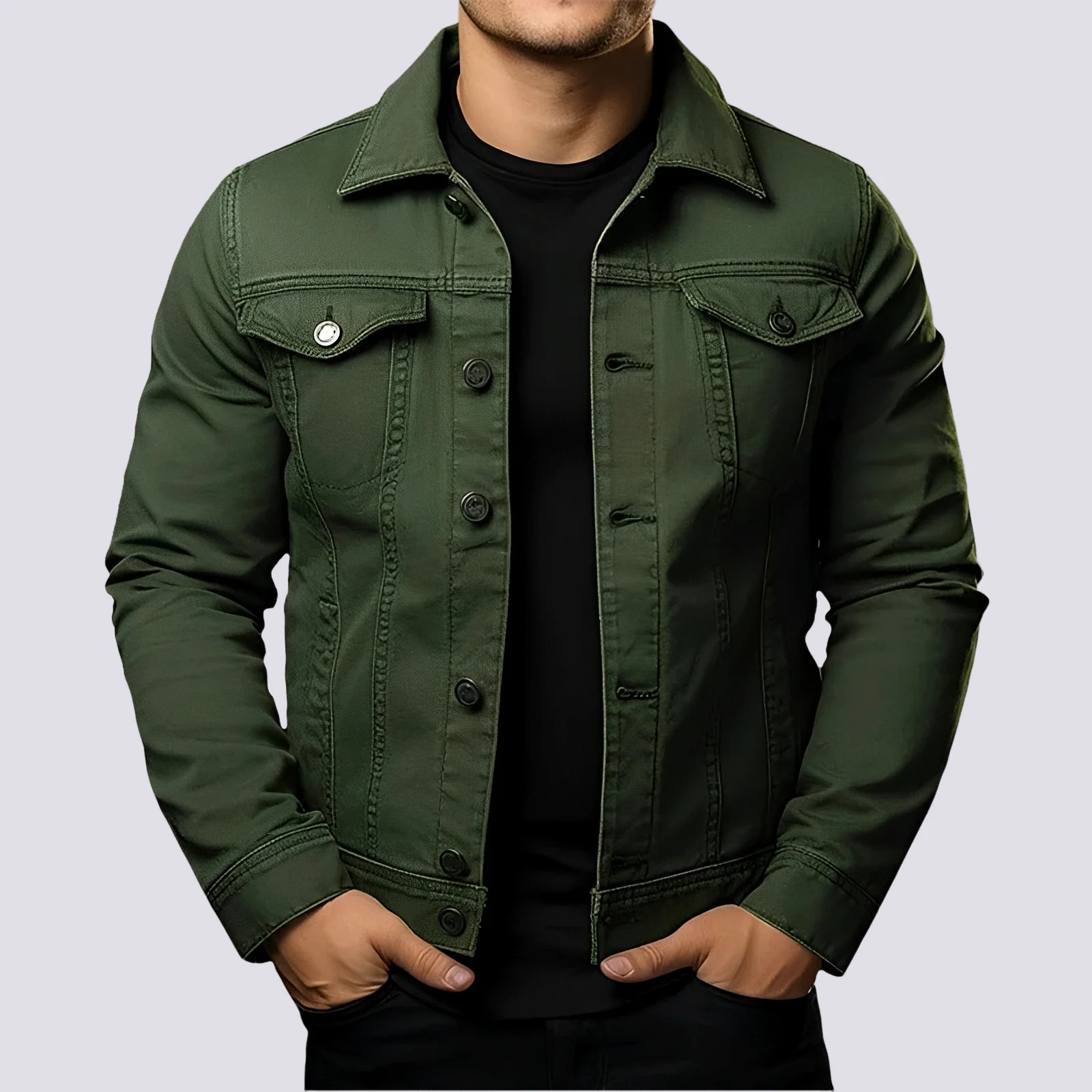 Layton - Veste en jean décontractée pour hommes - Image 6
