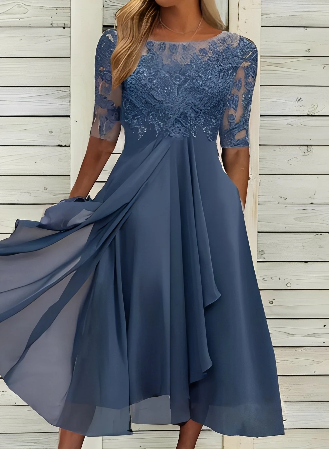 Lena – Robe midi pour femmes – Confortable et élégante - Image 2
