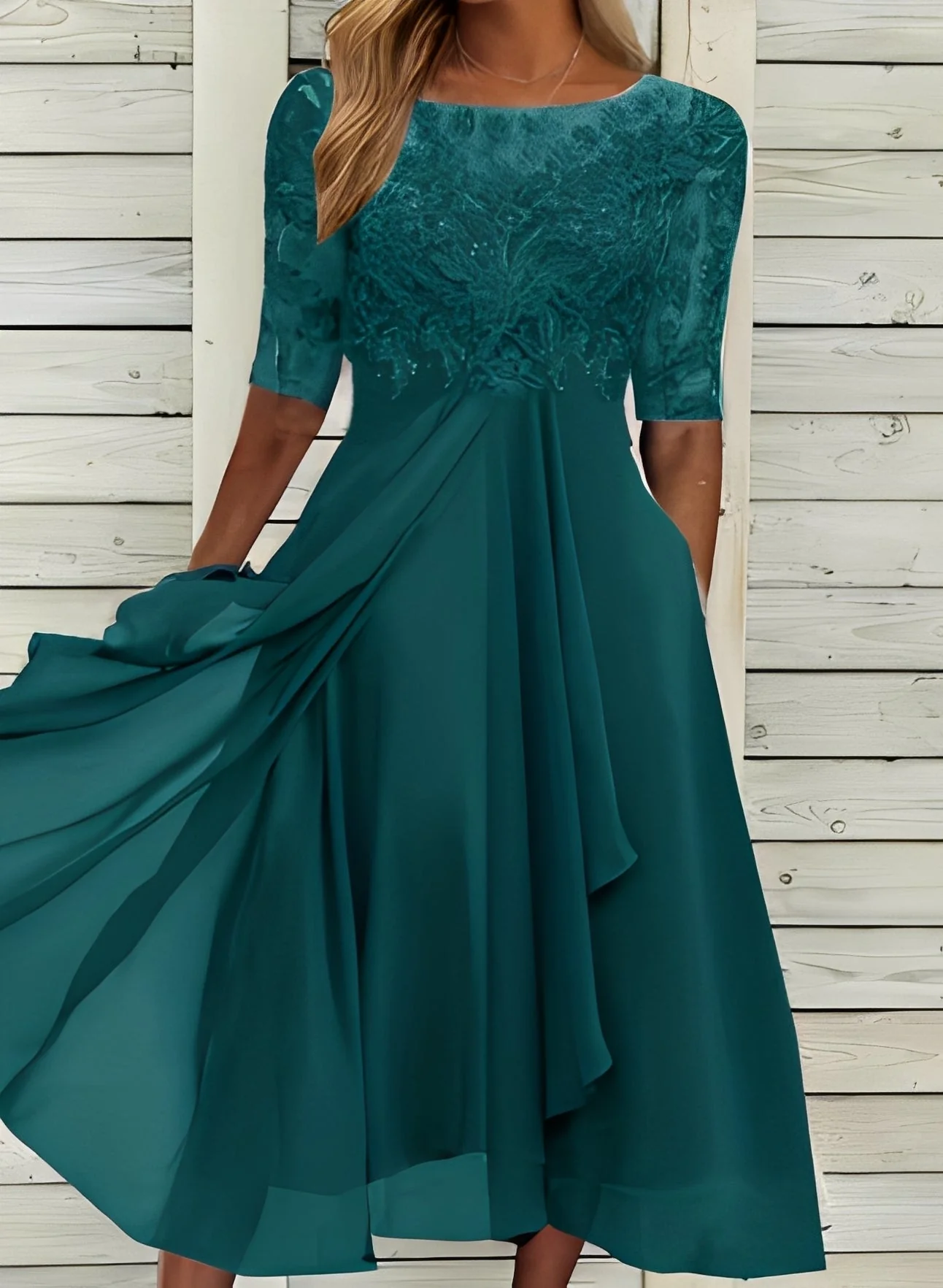 Lena – Robe midi pour femmes – Confortable et élégante - Image 4
