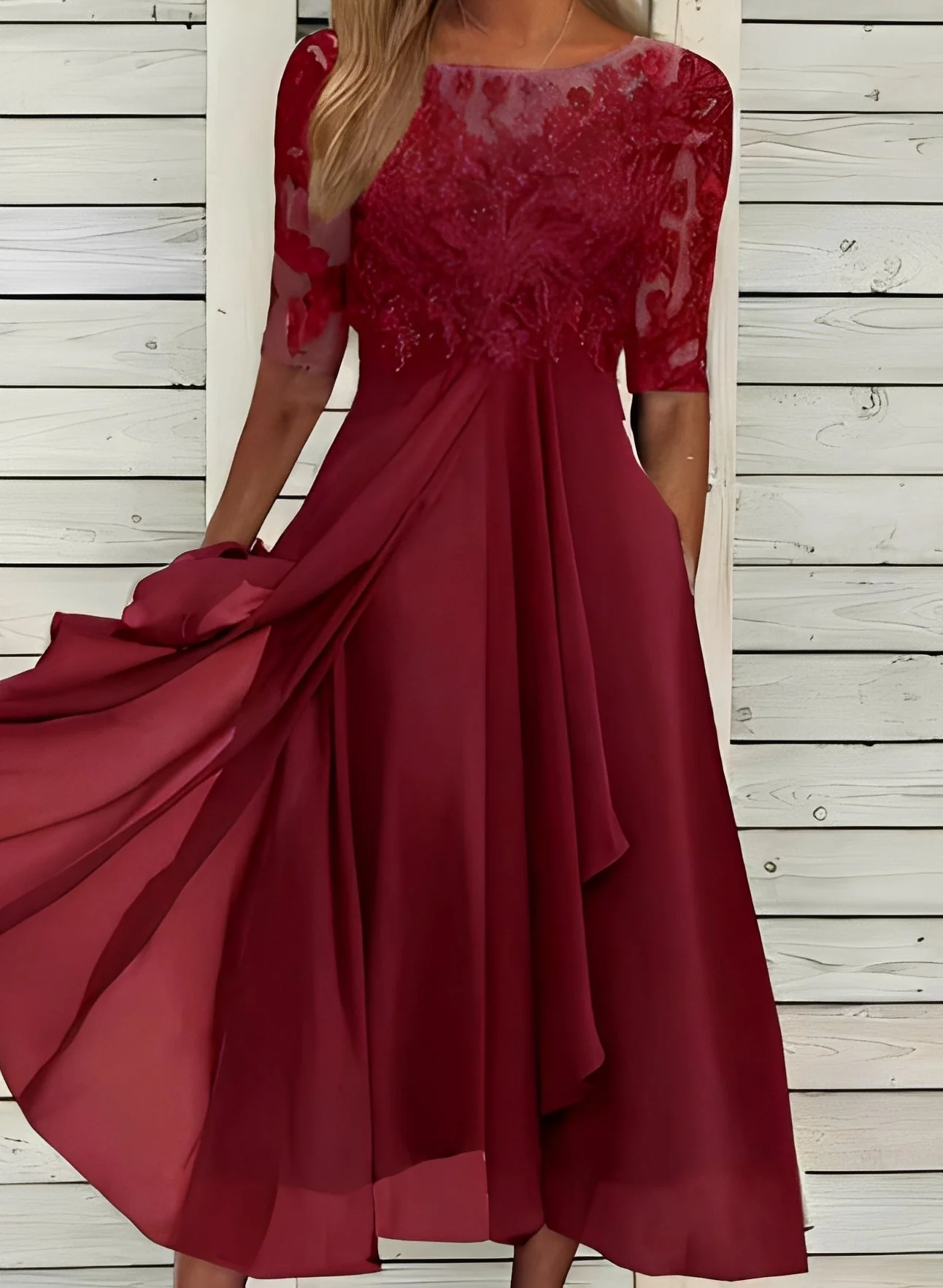 Lena – Robe midi pour femmes – Confortable et élégante - Image 5