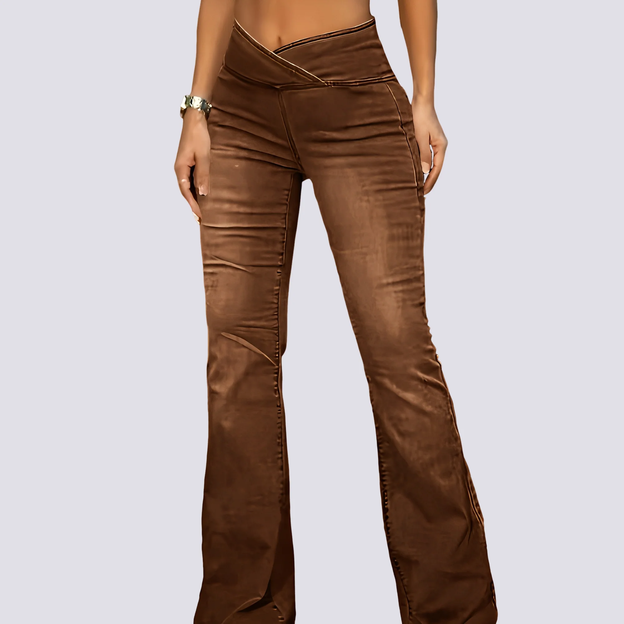 Lexi - Pantalon évasé en denim élégant - Image 2