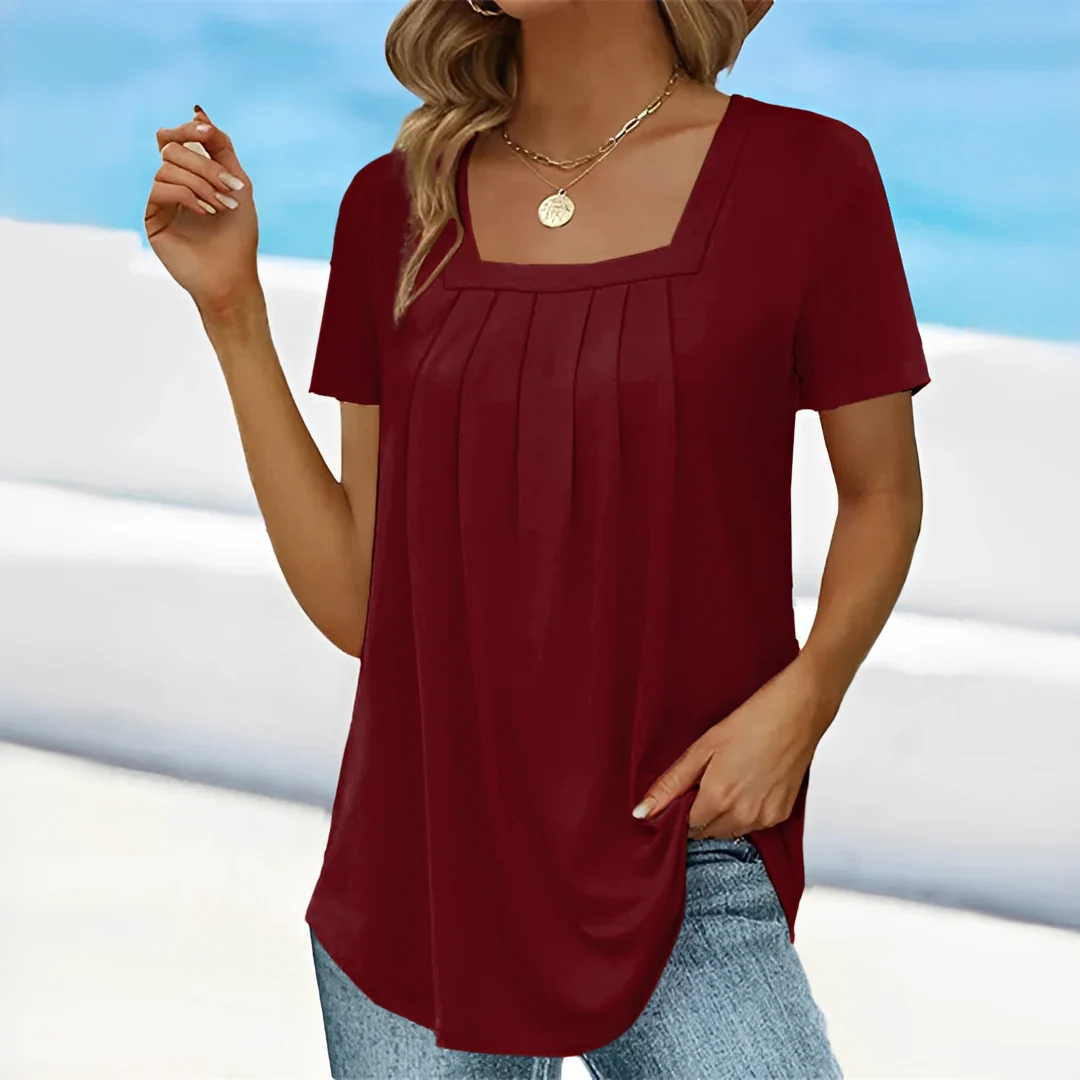 Lidania - Élégante blouse avec plis - Image 4