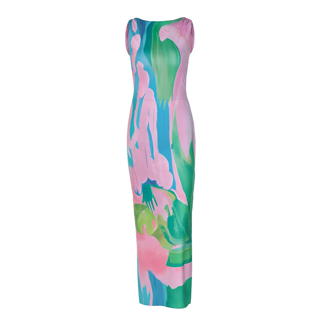 Liezel - Robe Longue Élégante Sans Manches - Image 3