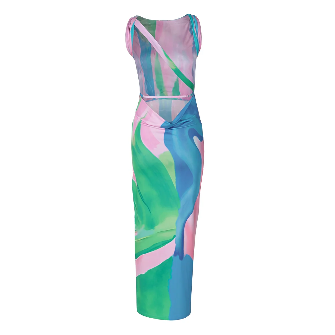 Liezel - Robe Longue Élégante Sans Manches - Image 4