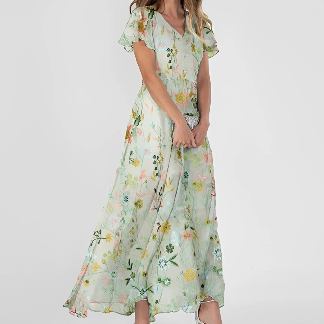 Lily - Robe maxi à fleurs chic - Image 2
