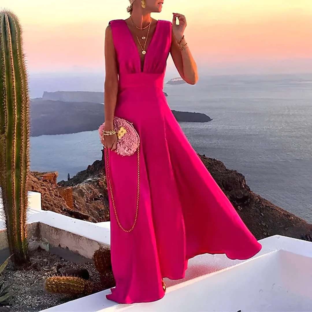 Lilyana - Robe Longue Élégante Sans Manches - Image 2