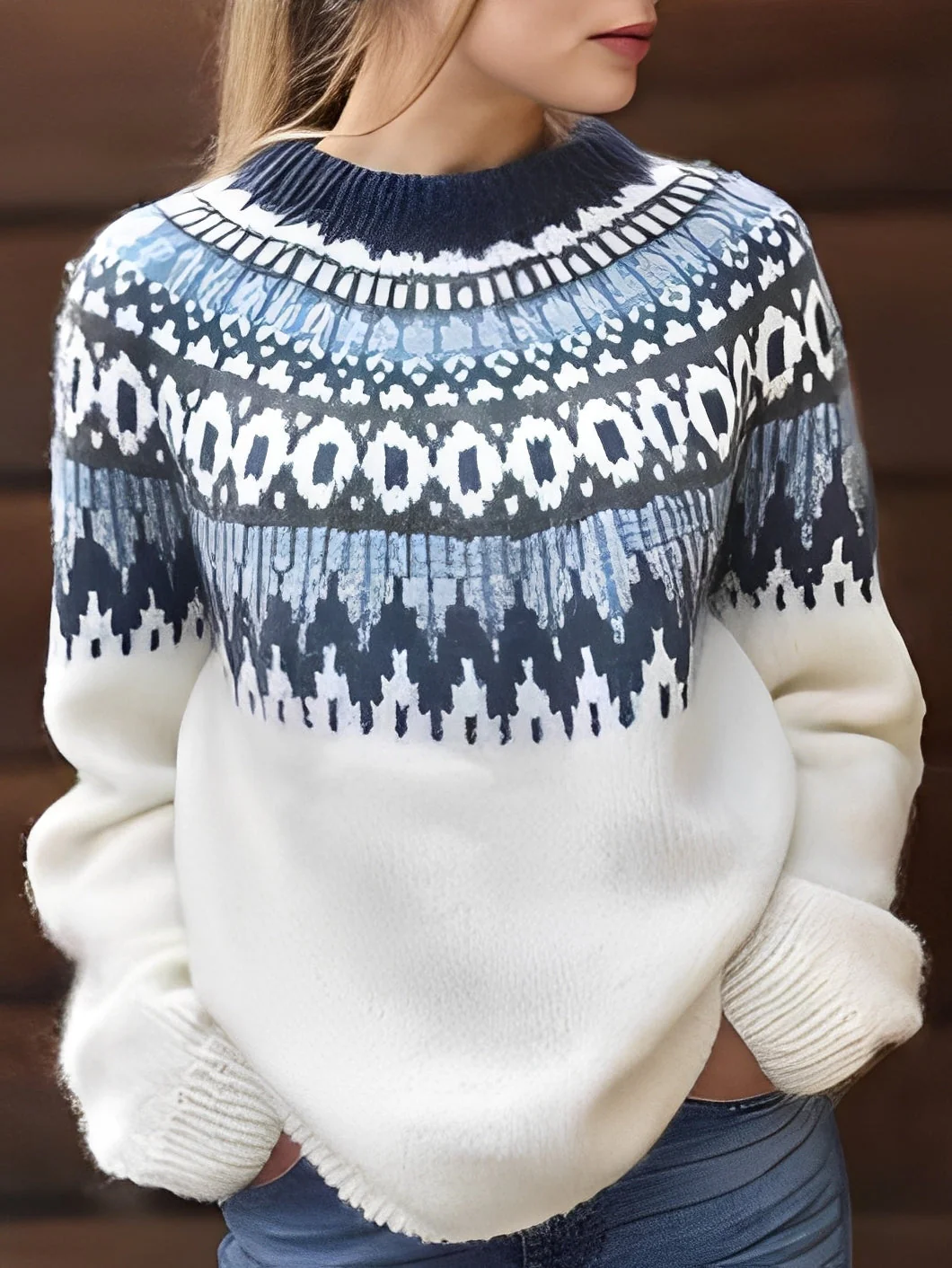 Lorine - Pull chaud avec motif élégant pour femmes - Image 4
