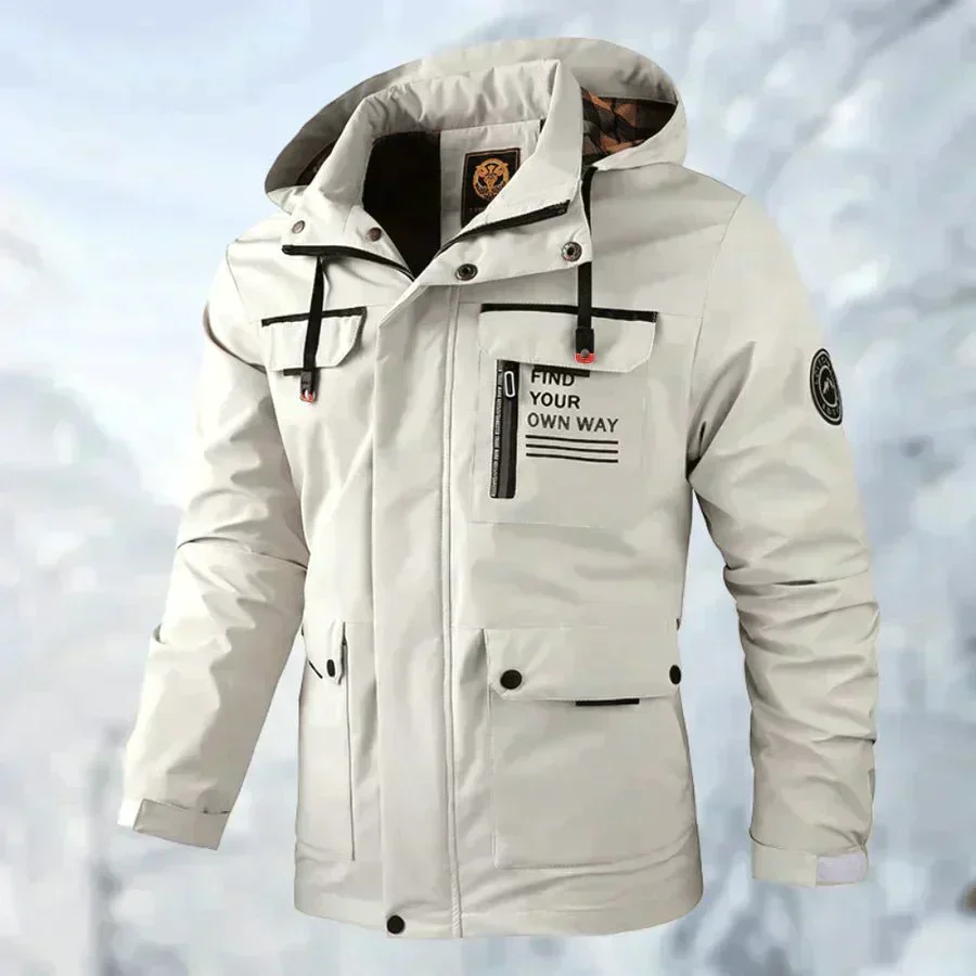 Luke – Manteau Imperméable en Titane