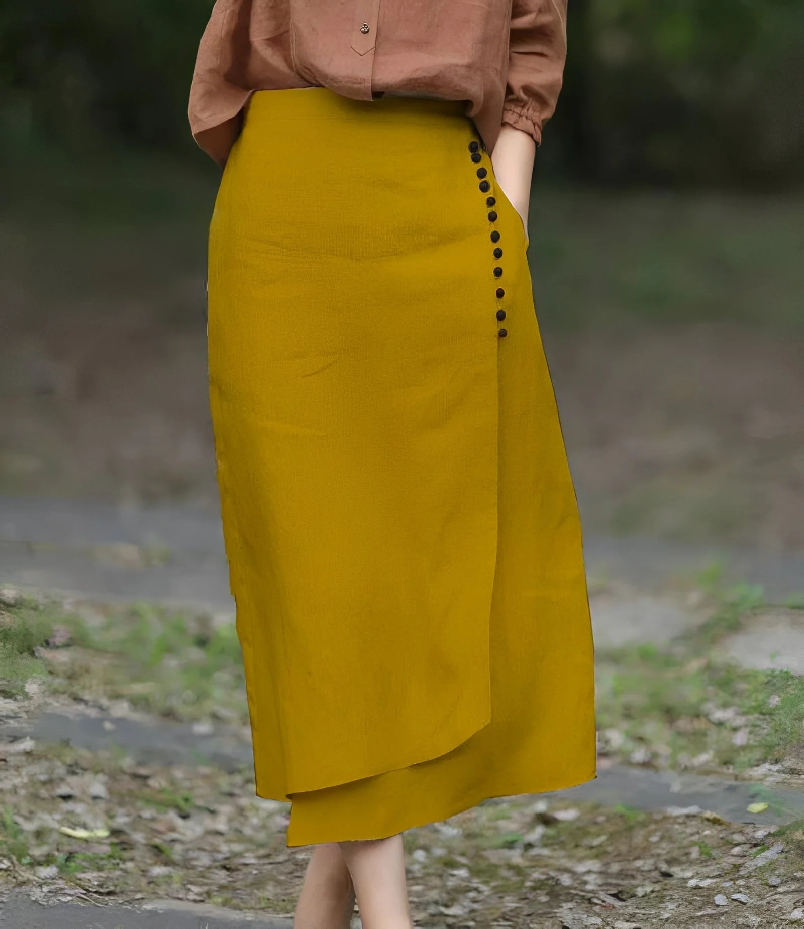 Manda - Jupe asymétrique élégante en ligne A pour femmes - Image 3